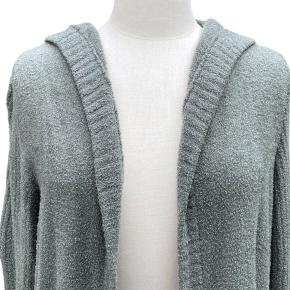Barefoot Dreams CozyChic Lite Hooded Cardigan Sage Duster Cozy Coastal Lounge-M - Picture 3 of 16